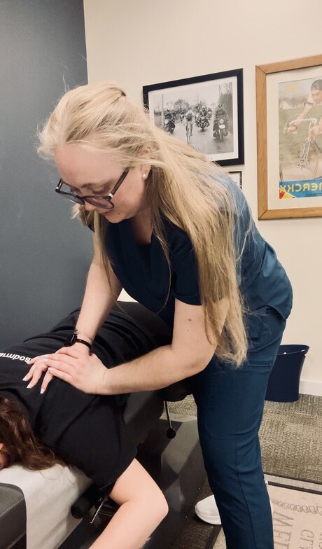 Hands-on soft tissue treatment for upper back tension at Anchor Chiropractic